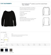 Port Authority  Women's Luxe Knit Jewel Neck Top BL1013 View 2