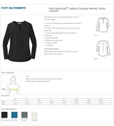 Port Authority Women's Concept Henley Tunic BL1014 View 2