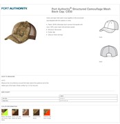 Port Authority Port Authority® Structured Camouflage Mesh Back Cap BL1067 View 2