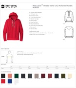 Next Level Next Level Apparel® Unisex Santa Cruz Pullover Hoodie (screenprinted) BL1102 View 2