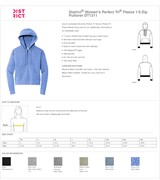 District District® Women's Perfect Tri® Fleece 1/2-Zip Pullover BL1130 View 2