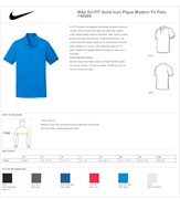 Nike Nike Dri-FIT Solid Icon Pique Modern Fit Polo BL1144 View 2