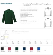 Port Authority Port Authority® Ladies Silk Touch™ Long Sleeve Polo BL1150 View 2