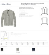 Brooks Brothers® Women's Cotton Stretch Cardigan Sweater BL1185 View 2