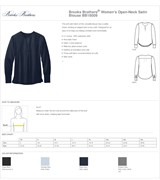 Brooks Brothers® Brooks Brothers® Women's Open-Neck Satin Blouse BL1232 View 2