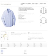 Port Authority ® Slim Fit SuperPro ™ Oxford Shirt BL1278 View 2