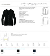 Port Authority Women's Easy Care Button-Up Cardigan Sweater BL1348 View 2