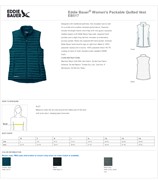 Eddie Bauer Women's Packable Quilted Vest BL1352 View 2