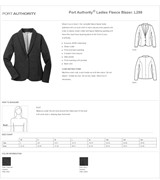 Port Authority® Ladies Fleece Blazer BL1283 View 4